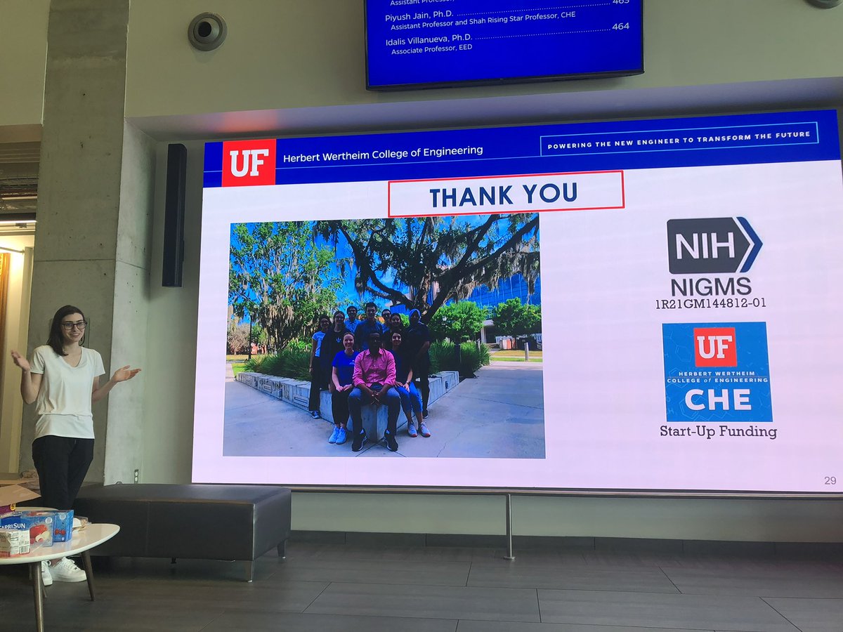 sammartinusen's tweet photo. So insanely proud of #DenardLab UG Cassidy for her incredible talk today at the Wertheim Engineers’ Biotech Organization (WEBiO) Student Seminar! She presented her work on KLK6 engineering and highlighted the other work happening in the lab! @UFLChE @UFBME @UFWertheim https://t.co/dmCSqJ9A6F