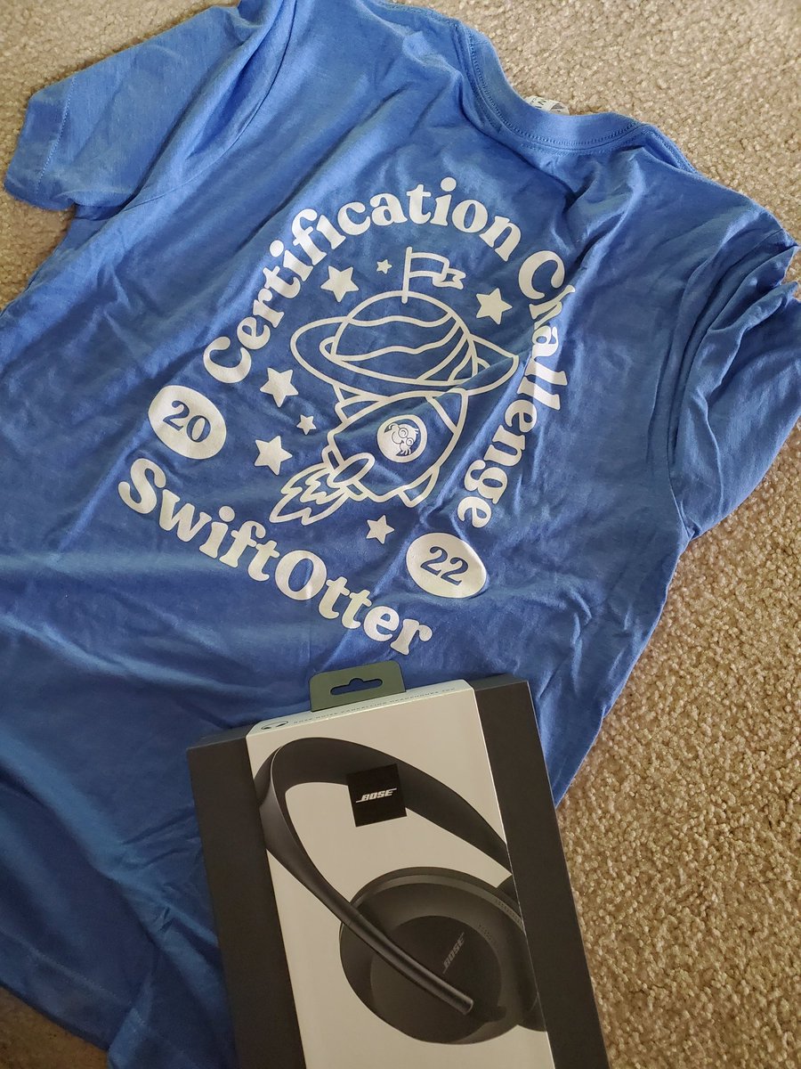 Thanks to <a href="/Swift_Otter/">SwiftOtter, Inc.</a> for the gifts. #magento #certificationchallenge