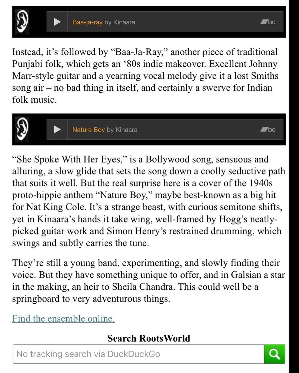 kinaaraofficial's tweet photo. What a great review of Colours In Black by Chris Nickson for @rootsworld ππΌ
Have a read πβ¬οΈ
https://t.co/ox9IFp8x0x
#rootsworld #coloursinblack #epreview #musicreview #kinaara https://t.co/6lDfuHvMJ0