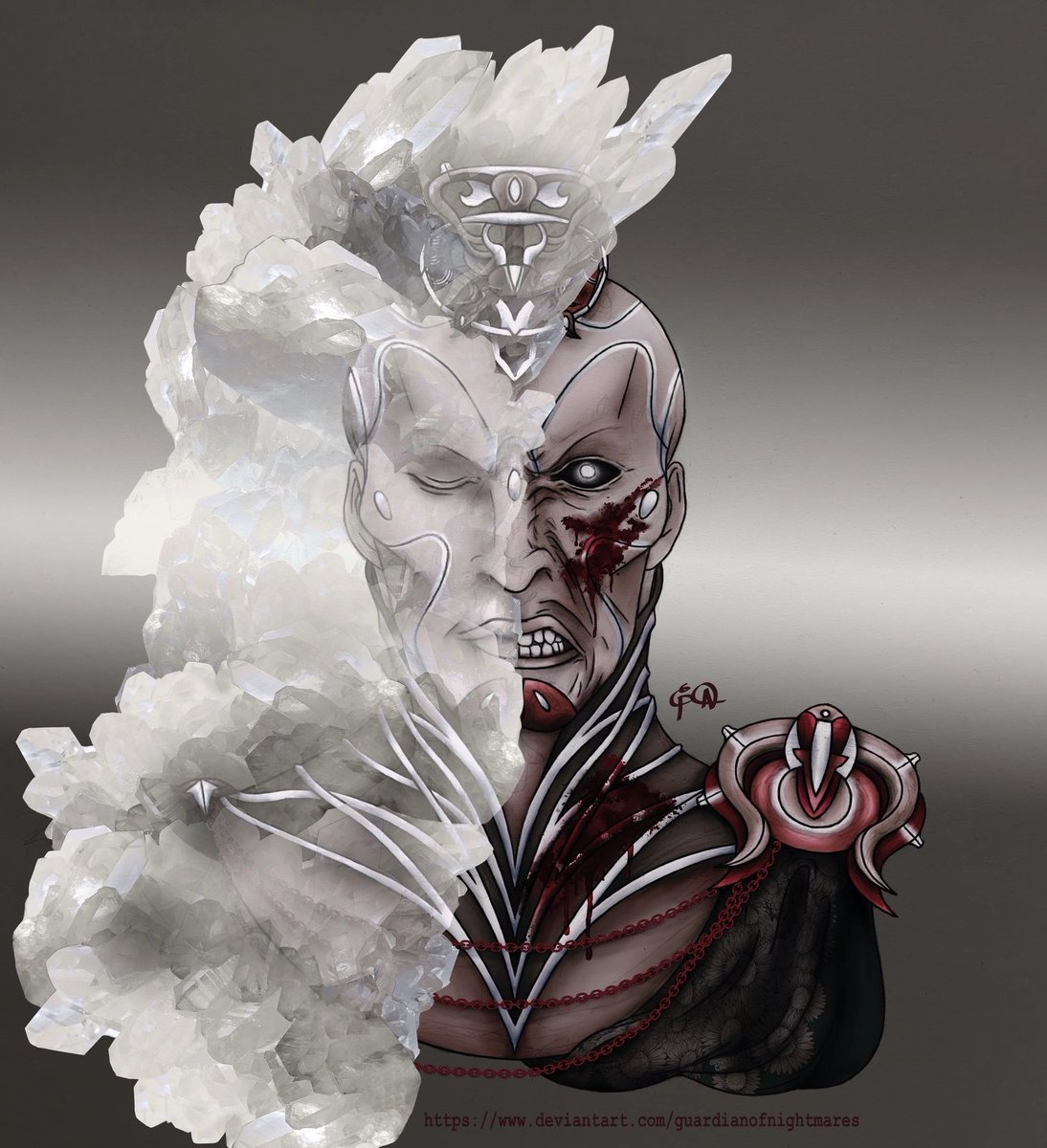 GN_Annet's tweet photo. #Warframe #Nihil "CLOCK-FACE ART" Challenge.
Limitations: use one picture as a reference, one palette and (usually) one fandom from which each of artists chooses a character to draw. This time a challenge was dedicated to Warframe, I chose Nihil the "Glassmaker" as my model. https://t.co/UGd1fKQUKs