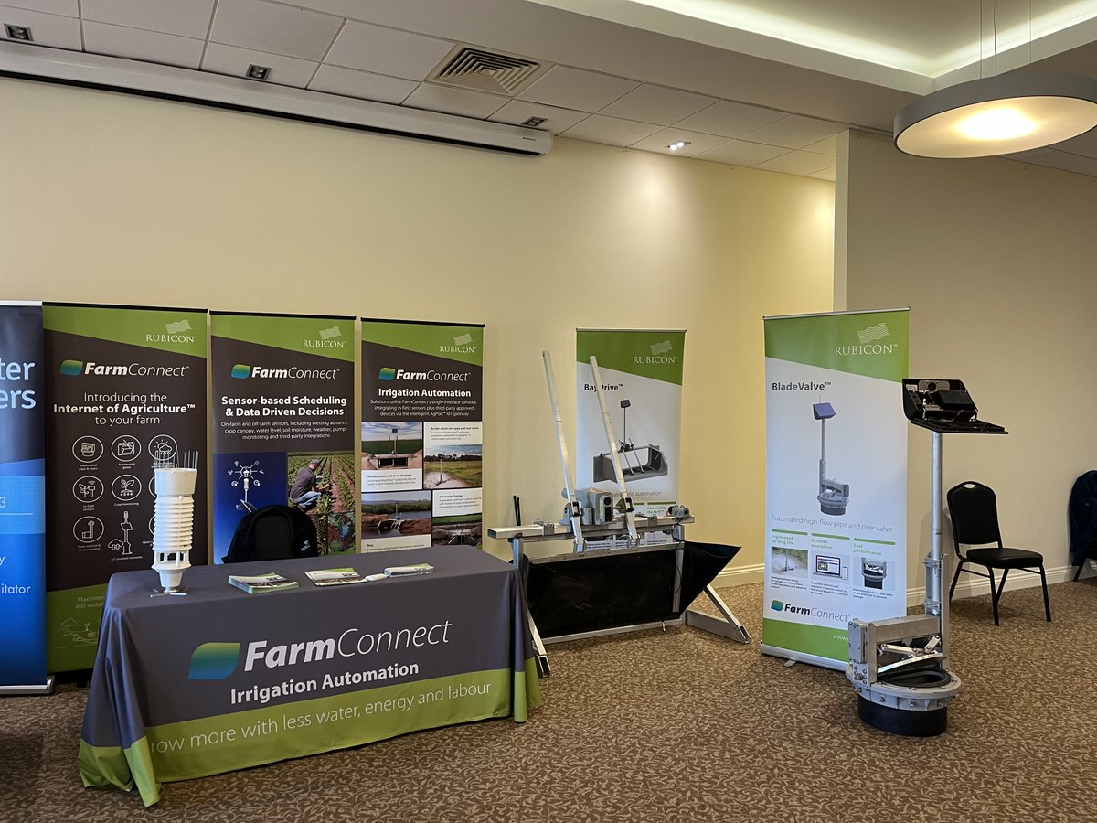 FarmConnect_IoT's tweet photo. Fantastic attending the @IrrigatedCC Irrigation #Ag Conference in #Moama, NSW last week. We had the opportunity to showcase our updated look and display our Next Gen #FarmConnect #irrigation automation offerings. https://t.co/Sp7X3MF58c