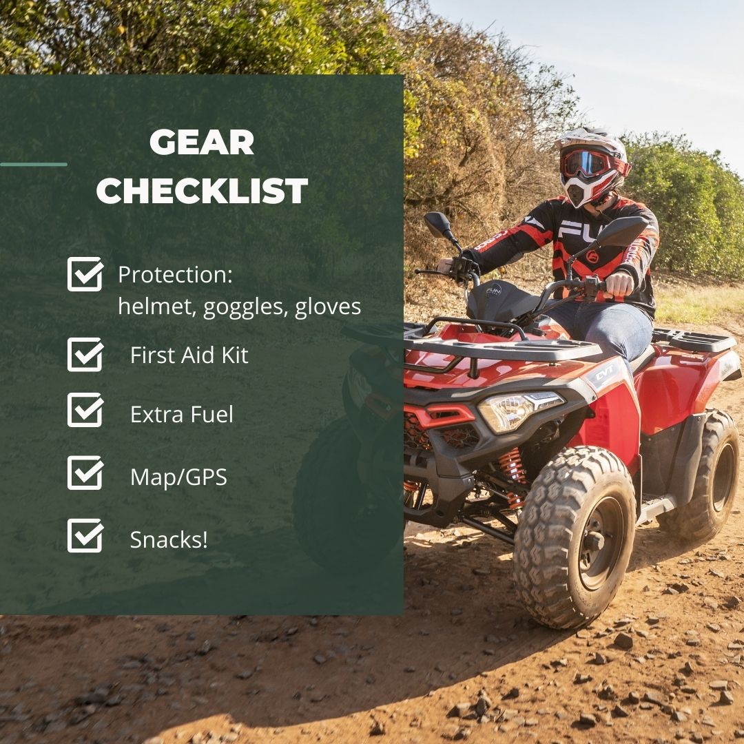 Make sure all of the essentials are in tow before you get up and go! #QuadSafety