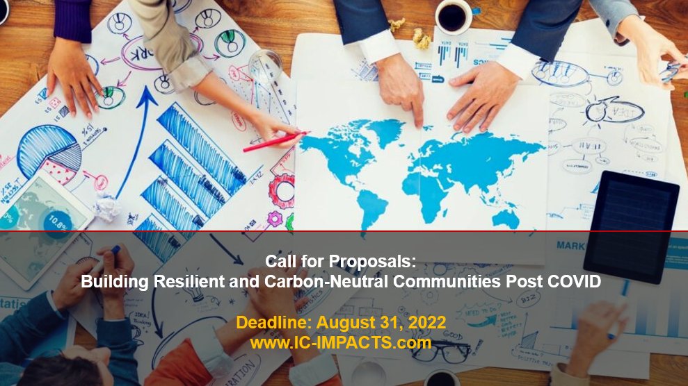 📢Call for Proposals - Deadline: Aug 31 Accepting applications for Building Resilient & Carbon-Neutral Communities Post COVID. Areas: Agritech, Water, Health and Carbon Reduction tinyurl.com/2ab7uxp3 @NSERC_CRSNG @CIHR_IRSC @IndiaDST @DBTIndia @alejandroadem @ubcprez @nbanthia