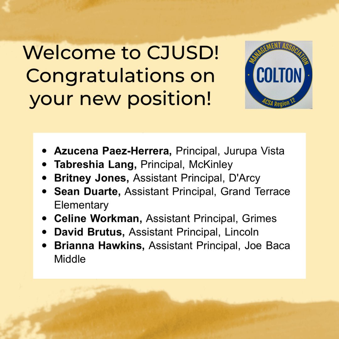 Congratulations and welcome to the CJUSD family!! #cjusd #cjusdstrong