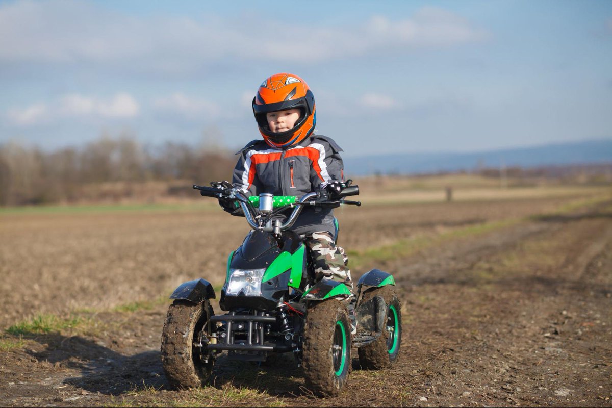 Looking to get your little one into quad riding?

✅ Register for an ATV training course
✅ Wear the proper safety gear
✅ Ride during the day in FULL visibility
✅ Ride at a safe speed
✅ Ride on smooth, flat, designated terrain
✅ Accompany your little one on the trails