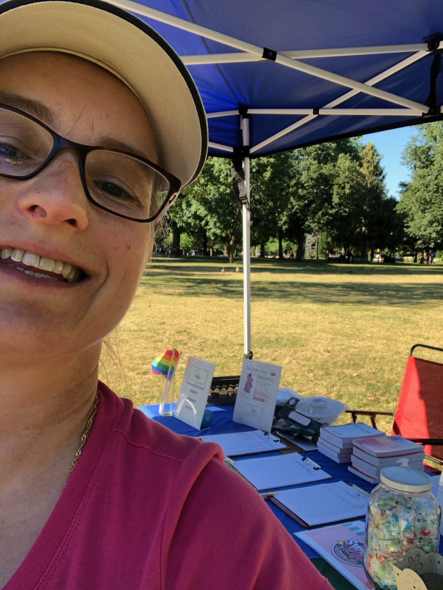 Community Counselling Centre of London booth all set up at <a href="/prideldnfest/">Pride London Festival</a>! Come on out and say hi - you’ll find us by the tank on the north side of Vic Park 🏳️‍🌈🏳️‍⚧️ Happy Pride #ldnont!