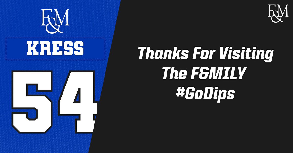 Had a great visit yesterday with  <a href="/FandMFootball/">F&M Football</a>. Thank you <a href="/Coach_Phelan25/">Michael Phelan</a> for the invite and the tour of the facilities. It was a great opportunity to meet and talk with <a href="/Coach_Blu/">Tom Blumenauer</a> about the program, and meet the rest of the coaching staff! @SLStormFootball <a href="/Coach_Simm516/">Coach Simm</a>