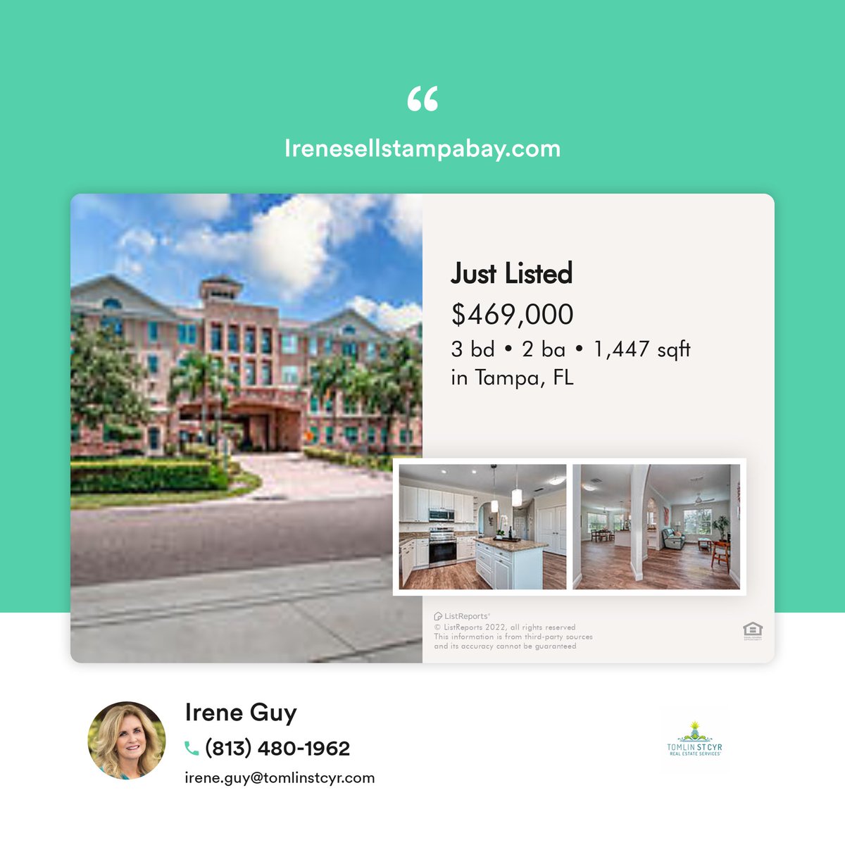 ireneguy's tweet photo. I'm delighted to bring this 3-bd, 2-ba property in Tampa to market! Click on the image to see all the listing details, or contact me directly if you'd like to learn more.
#newlistings #list-reports #newlistingsalert @TomlinStCyr @TampaGTR https://t.co/NeKzxBVL9j