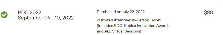 Mr1Vgy's tweet photo. Got my RDC 2022 in person ticket finally :)
I'm hyped to see everyone there! https://t.co/k0eaymCCi1