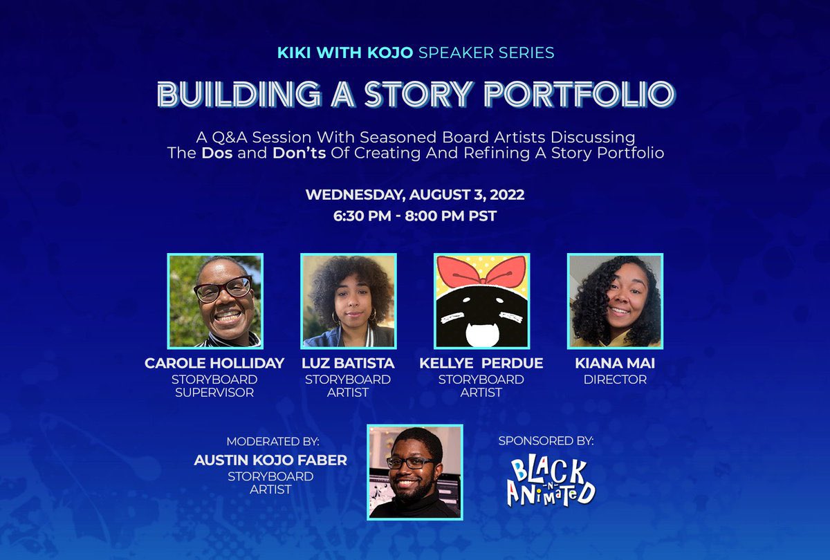 Hey BNA fam! Join Storyboard Artist <a href="/roxinrox/">Austin Faber (Looking for Work)</a> as he hosts an exciting Q&amp;A about the dos and don’ts of building a Story Portfolio featuring seasoned board artists. 🎨

Wednesday August 3rd from 6:30-8:00 pm PT

Want to learn more? 

Click here to register: zoom.us/webinar/regist…