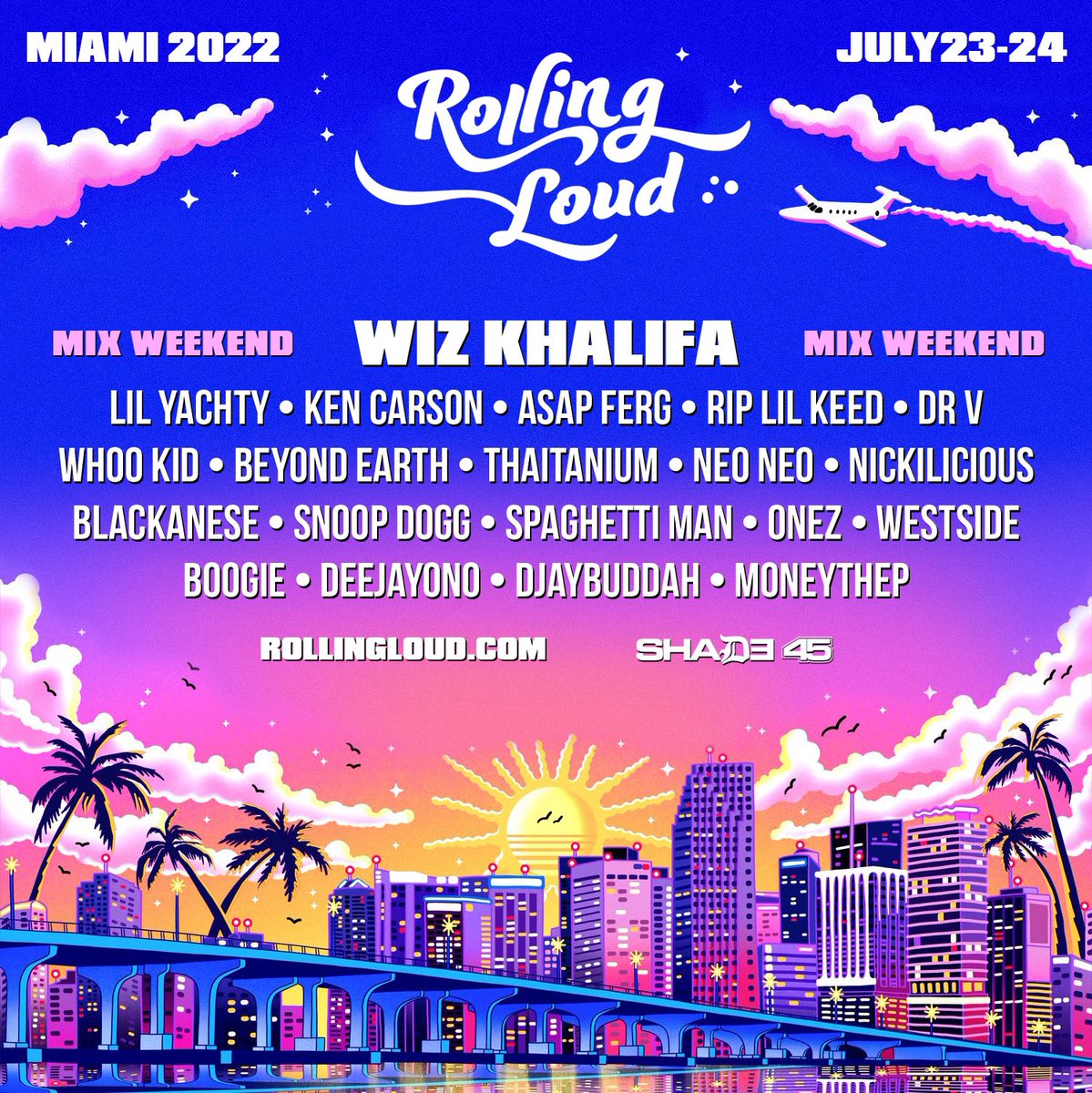 this saturday on <a href="/Shade45/">Shade45</a> 🚀🚀 <a href="/wizkhalifa/">Wiz Khalifa</a> <a href="/WS_Boogie/">WESTSIDE BOOGIE</a> <a href="/Nickilishious/">Nicole Adamo ⚡️</a>