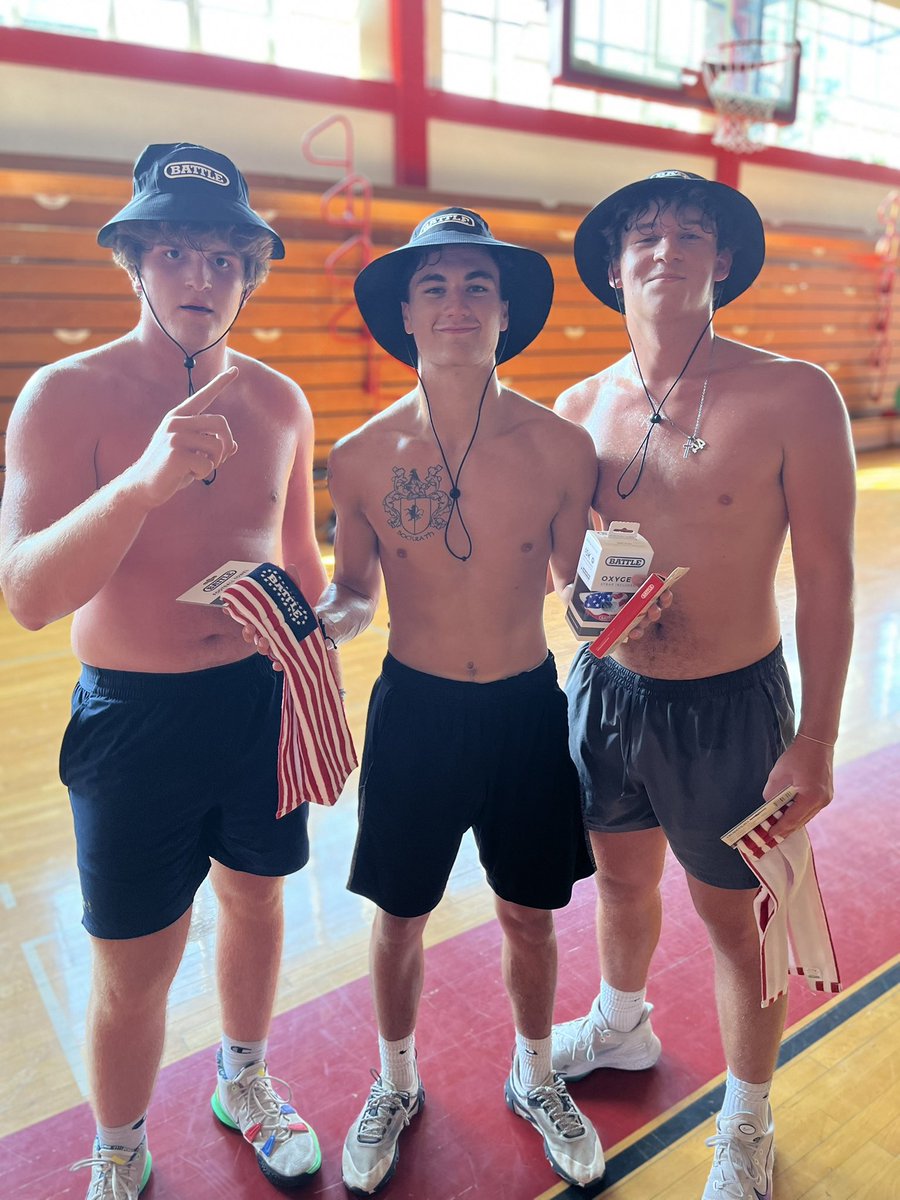 Congrats to Seniors Jack Fry, Shane Bockrath, and Anthony Spurio on winning our Carroll Football 3v3 tournament today! Great turnout and team bonding before we get the season going! #rollpats