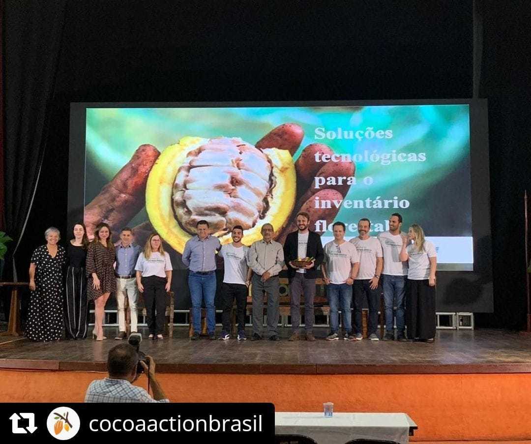 treeviaforest's tweet image. The spotlight of the Chocolat Festival, this week, turns to the final of the Technological Challenge, in search of solutions that meet the basic requirements for carrying out the Forest Management Inventory Cabruca Sustainable, We are very honored to receive the prize.