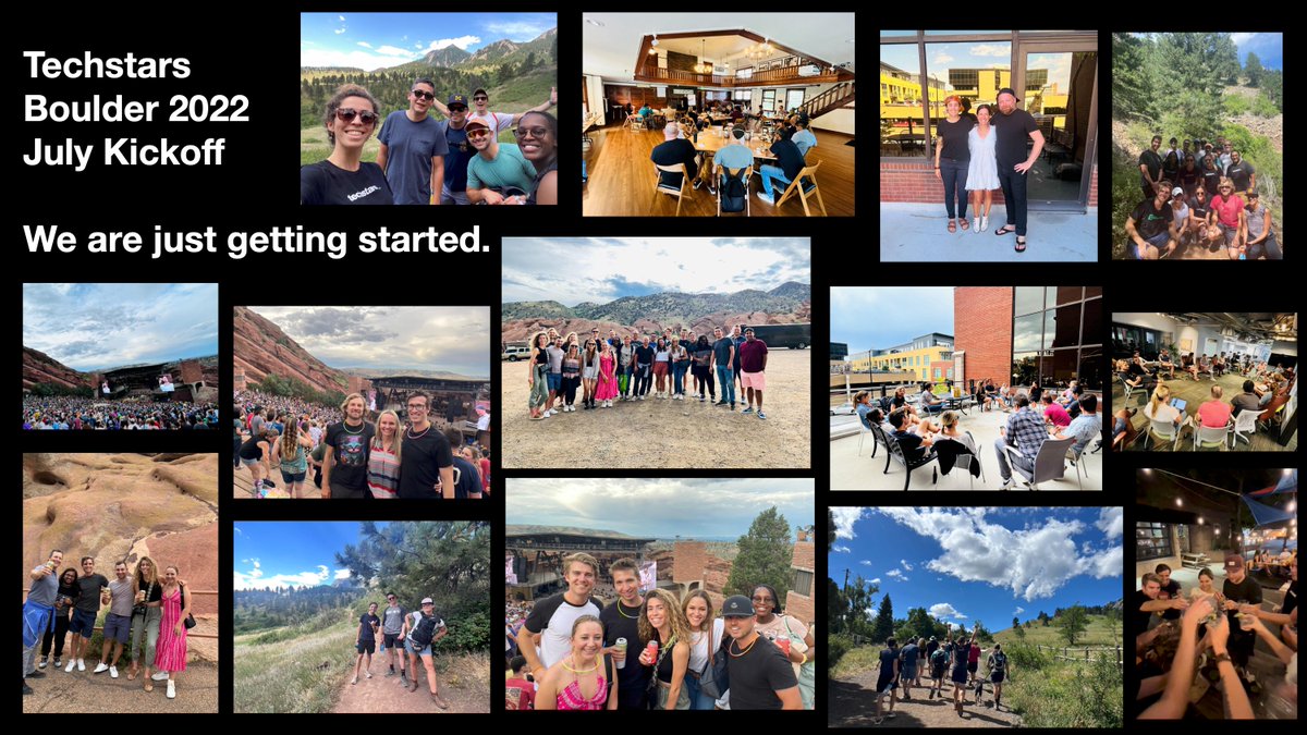 ✅Week 1 of Techstars Boulder 2022 Summer program Started with a 2-day retreat, followed by a full week of back-to-back tactical content. And we’re just getting started... 12 weeks to go with this impressive batch of founders.