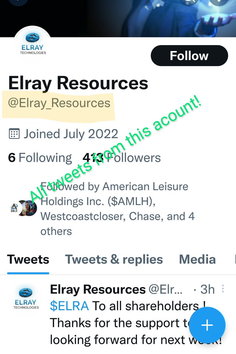 NikolaTeslaAC1's tweet photo. $GMGI posted link to fake acount and said that they has no affilation with this fake acount!!
But $ELRA has 2 acounts!!And posted tweets from another acount!!
Make u DD alone and don't panic💚 https://t.co/MQb1OwKIW0
