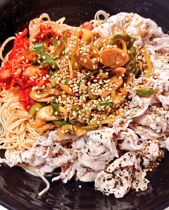 豚バラキムチそうめん 