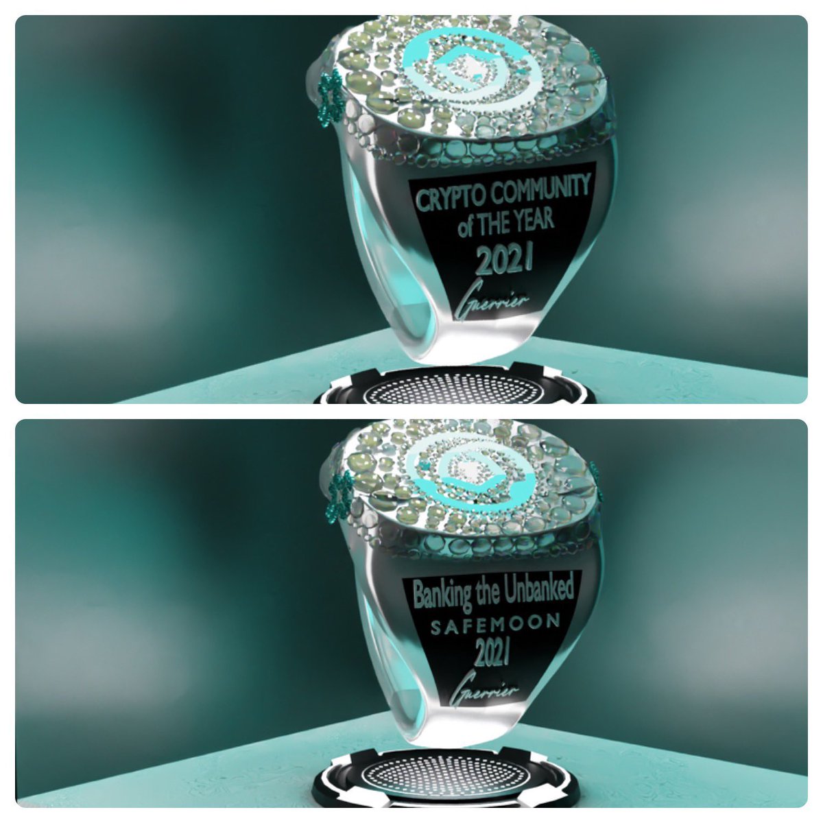 Guerriercollect's tweet photo. Congrats @SAFEMOON_APE on your #safemoon ring NFT win ‼��� https://t.co/RVo0z2VBqo