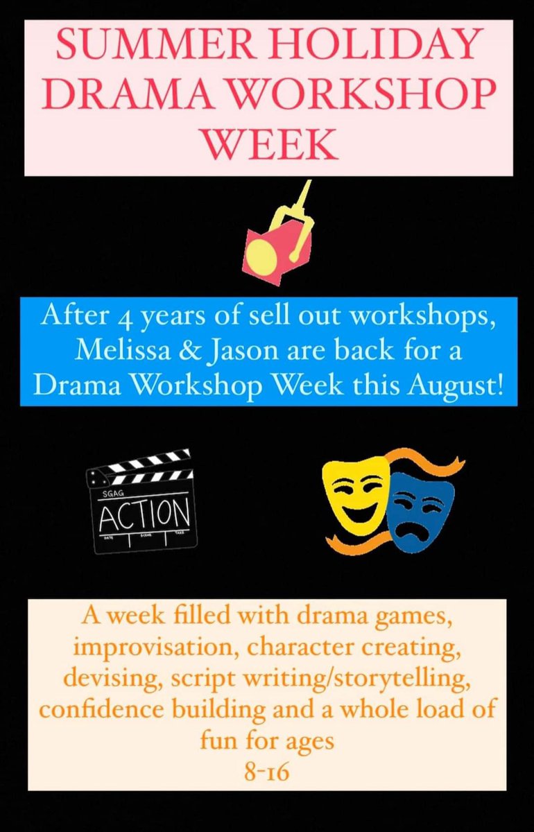 Highly recommended Summer Drama Workshop at Ledbury Market Theatre, led by @MelissaJohns_1, local girl turned highly successful television/theatre actor and recent BAFTA winner! Get along if you can🎭 🌟 
<a href="/TheElmsSchool/">The Elms School</a> <a href="/ChildrenElms/">Elms Children</a>