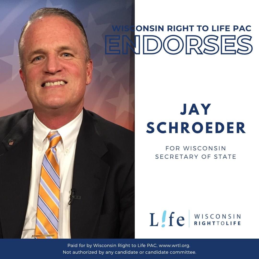 WinnebagoGOP's tweet image. Legislative races Winnebago have some endorsement updates to share!
@WRTL endorses @GrothmanforWI, @4jayschroeder, @RCGforSenate, and Andrew Thomsen.