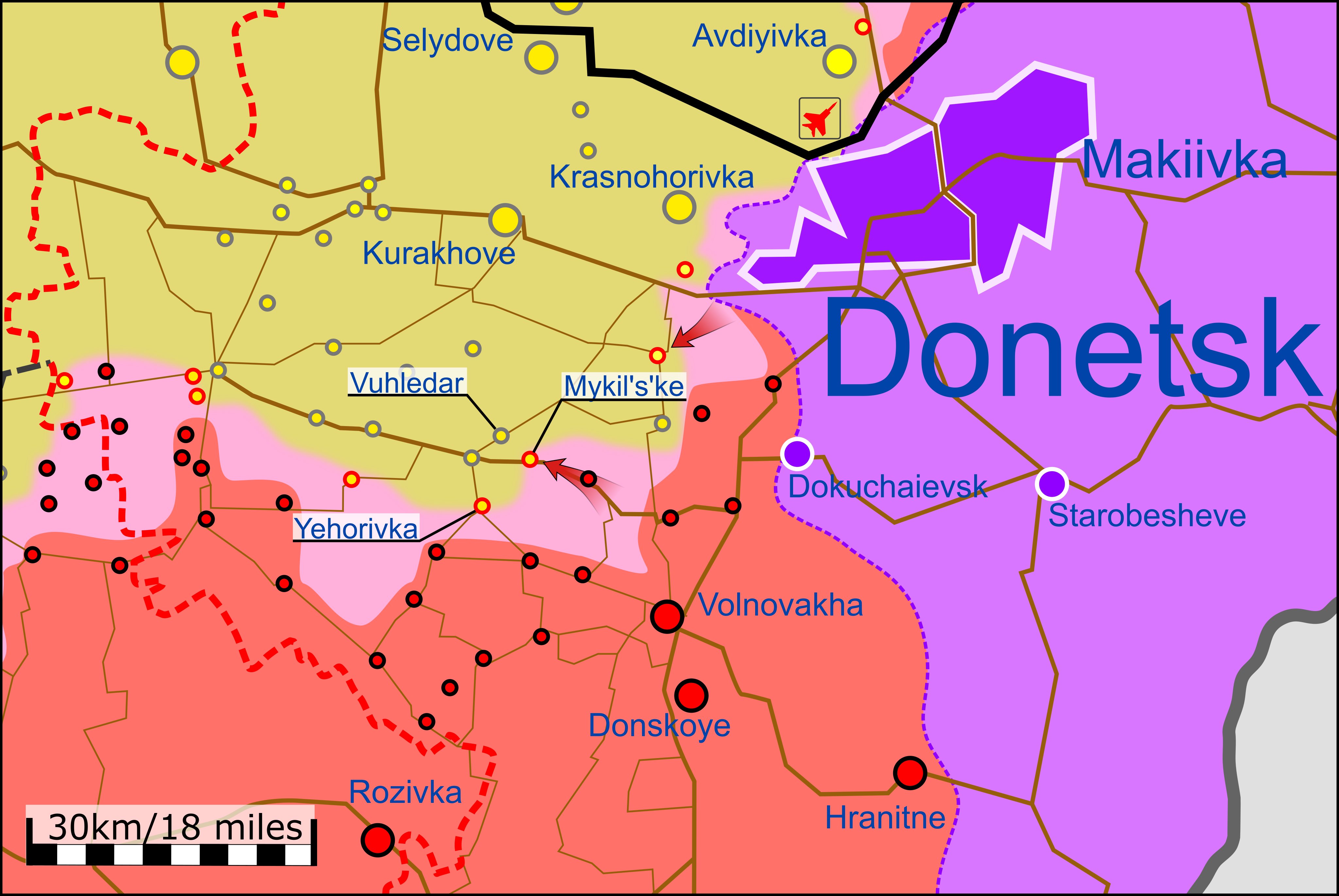 Карта боевых действий на Украине 