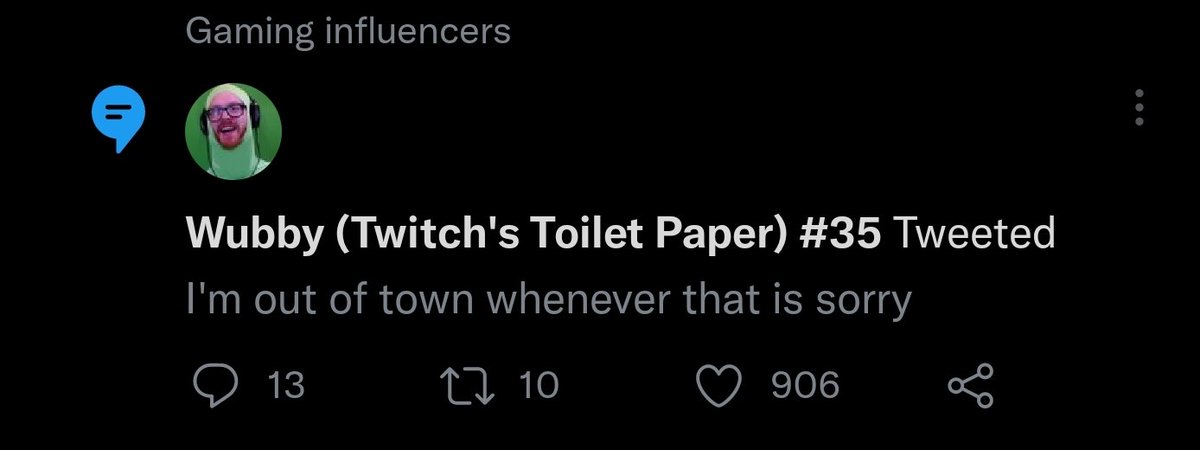 TinUser's tweet image. Hey Dennis, congrats, you're a gaming influencer.

At least there's a platform that recognizes you!

@PaymoneyWubby