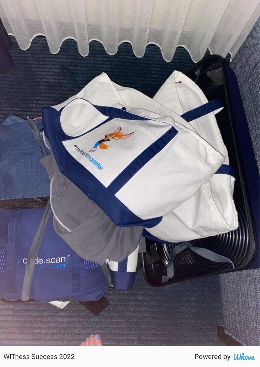 JustAskAndi's tweet photo. The swag struggle is real! Pack an extra suitcase for Dreamforce...I'm just saying' #witcon22 #mdw2022 #WITConf22 #witnesssuccess #WITnessSuccess #WITConf via Whova event app https://t.co/MFIZYR6IDK https://t.co/o4KM4jnVD6