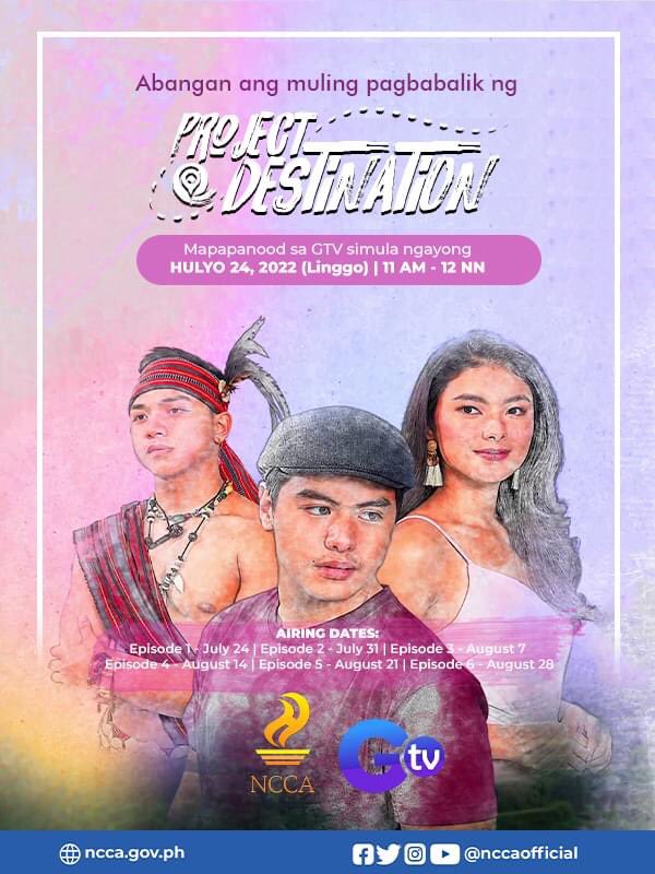 KapusoAllAccess's tweet image. It’s back!

Watch out for "Project Destination," the first TV series that tackles various Filipino values, starring Kate Valdez (@ValdezKate_), Royce Cabrera (@RoyceCabrera), and Migo Adecer (@MigoAdecer_).

#ProjectDestination 🇵🇭 | Beginning July 24 | Sundays, 11AM on GTV!
