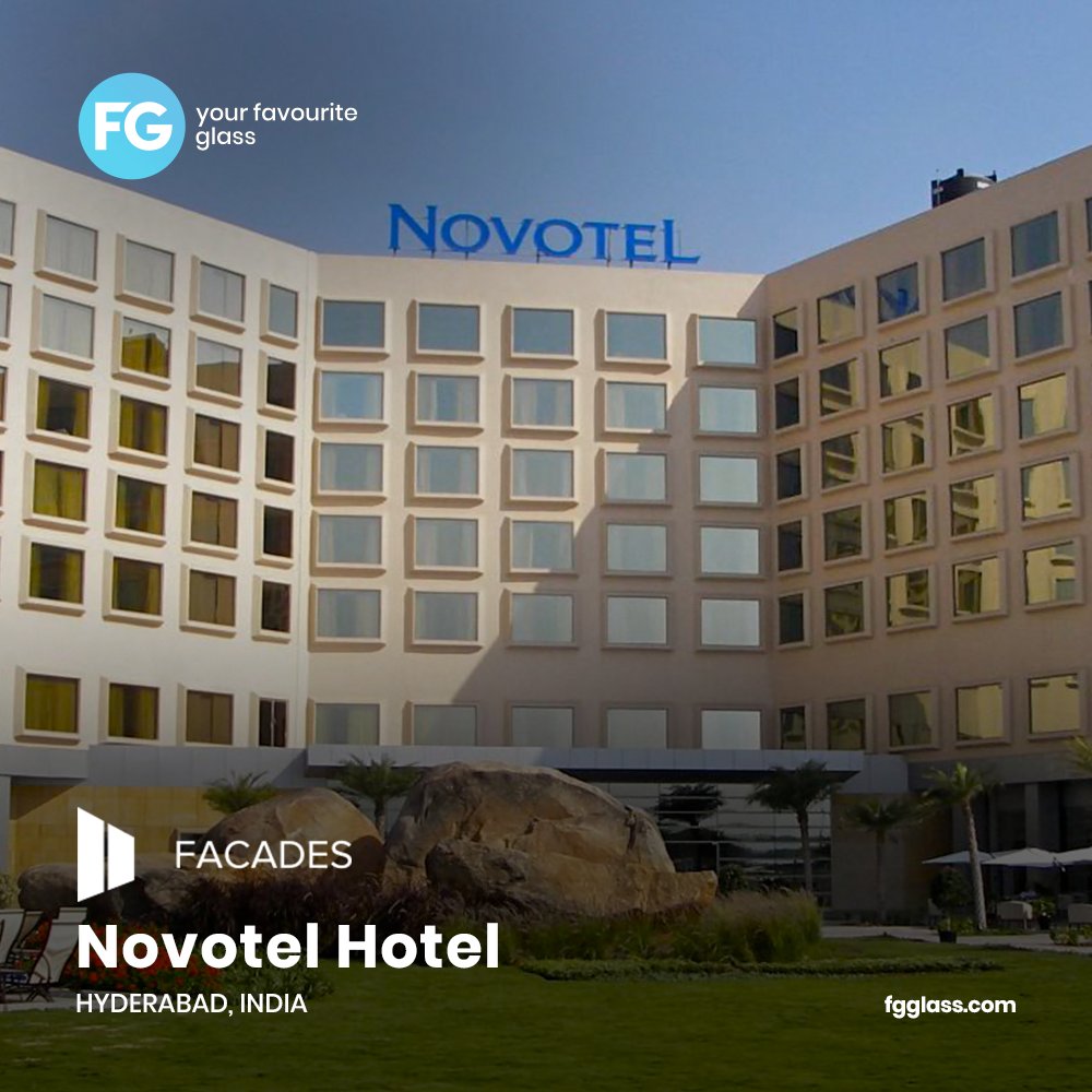 FGGlassInd's tweet image. Novotel Hotel 
The NOVOTEL hotel boasts large-sized CLIMACOOL PRO-1 units with AGC (formerly Glaverbel) Sunergy Bronze glass and is located close to the upscale Hyderabad airport
Project Details: fgglass.com/project-detail… 
#fgglass #fgprojects #teamfg #ArchitecturalGlass #Glass