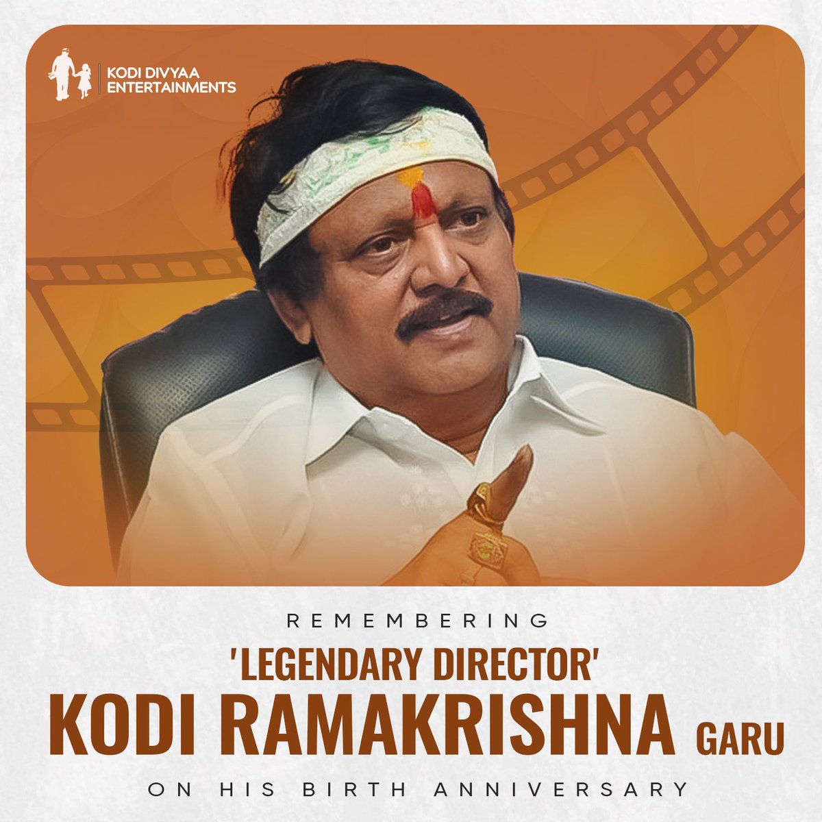 Remembering the 'Legendary Director' #KodiRamakrishna Garu on his Birth Anniversary 🙏🏻

Miss you a lot Nanna! ❤️
- Team <a href="/KodiDivyaaEnt/">KodiDivyaaEntertainments</a>
<a href="/kodidivya/">kodi divya deepthi</a>