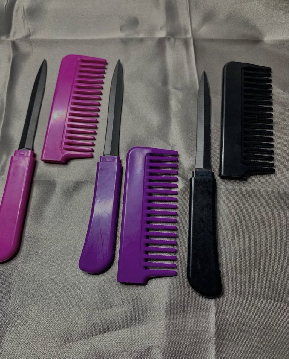 ModishStarrCo's tweet image. #NotAComb a cute, discrete way to stay protected for the ladies. Looks like a regular comb and even works as one, but it’s a concealed knife.
