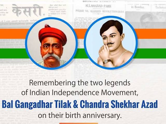 ABVPsgndkc's tweet photo. ABVP pay homage to the great freedom fighters Bal Gangadhar Tilak and Chandra Shekhar Azad on their birth anniversary, their spirit of swaraj &amp; balidan ignited the flame of nationalism in the hearts of many and took the nation closer to its independence. 🇮🇳 https://t.co/MkAbkjT3rO
