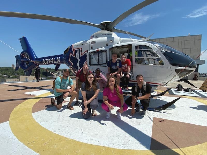 Checking out the helicopter during #internorientation #ems #emresidency  #MedTwitter