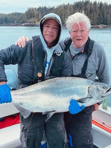 Caught a 56.7 lb Chinook today <a href="/LangaraFishing/">Langara Fishing Adventures</a>. Grateful to their amazing team for hosting me, and yes, we released it.