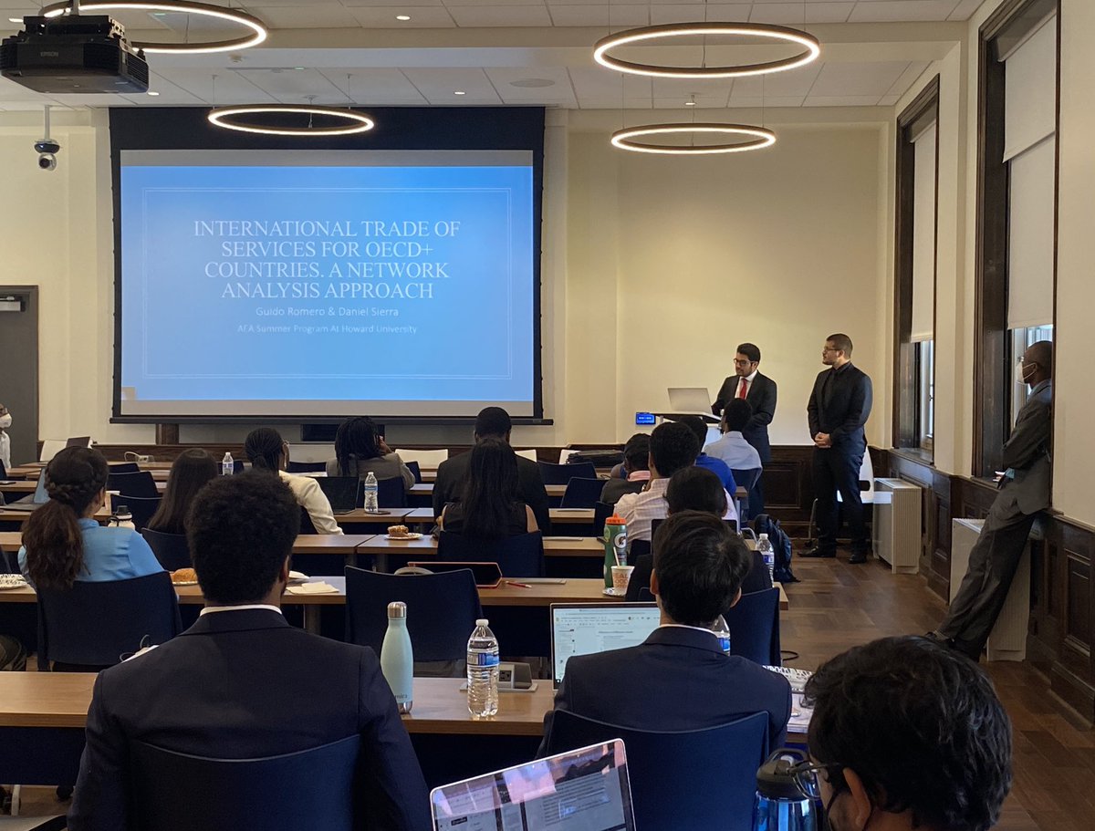 HowardEcon's tweet photo. Today was special. The last day of the #AEASP2022 started w/ great presentations from all the scholars &amp; ended with the Closing Event @federalreserve w/ #ChairJeromePowell &amp; Gov. @drlisadcook (the prior AEASP Director @AEASPmsu ). What A DAY!  @AEACSMGEP https://t.co/I258u3tKoF