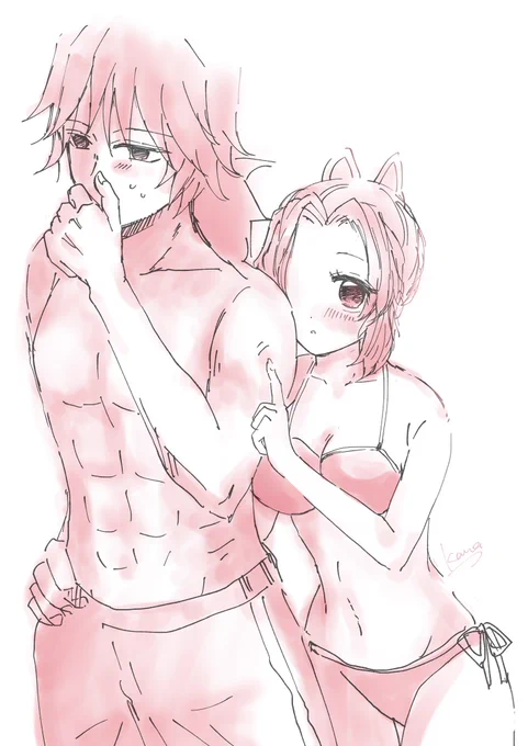 ぎゆしの 現パロ/付き合ってる 初めてお互いの水着を見ました
