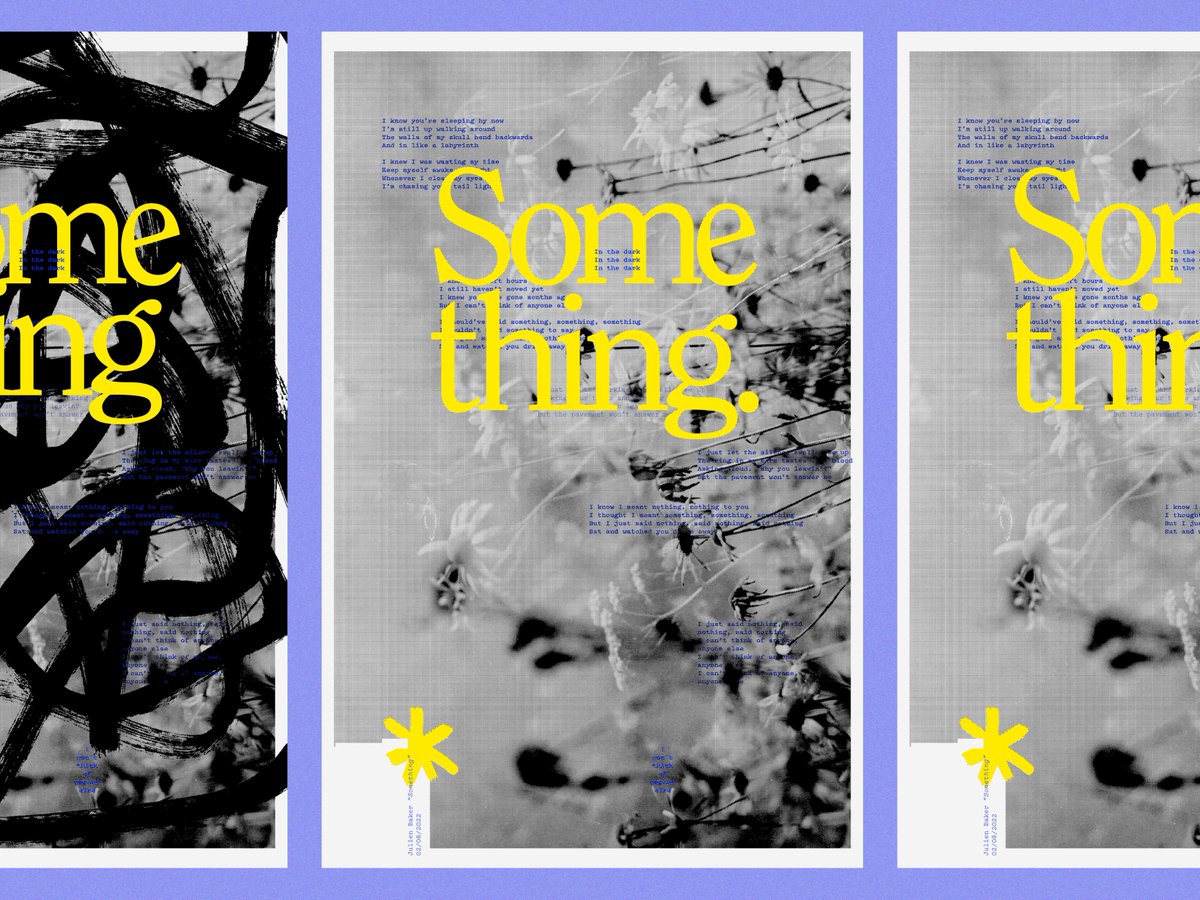 josh_jroberts's tweet image. Julien Baker, Something * Poster