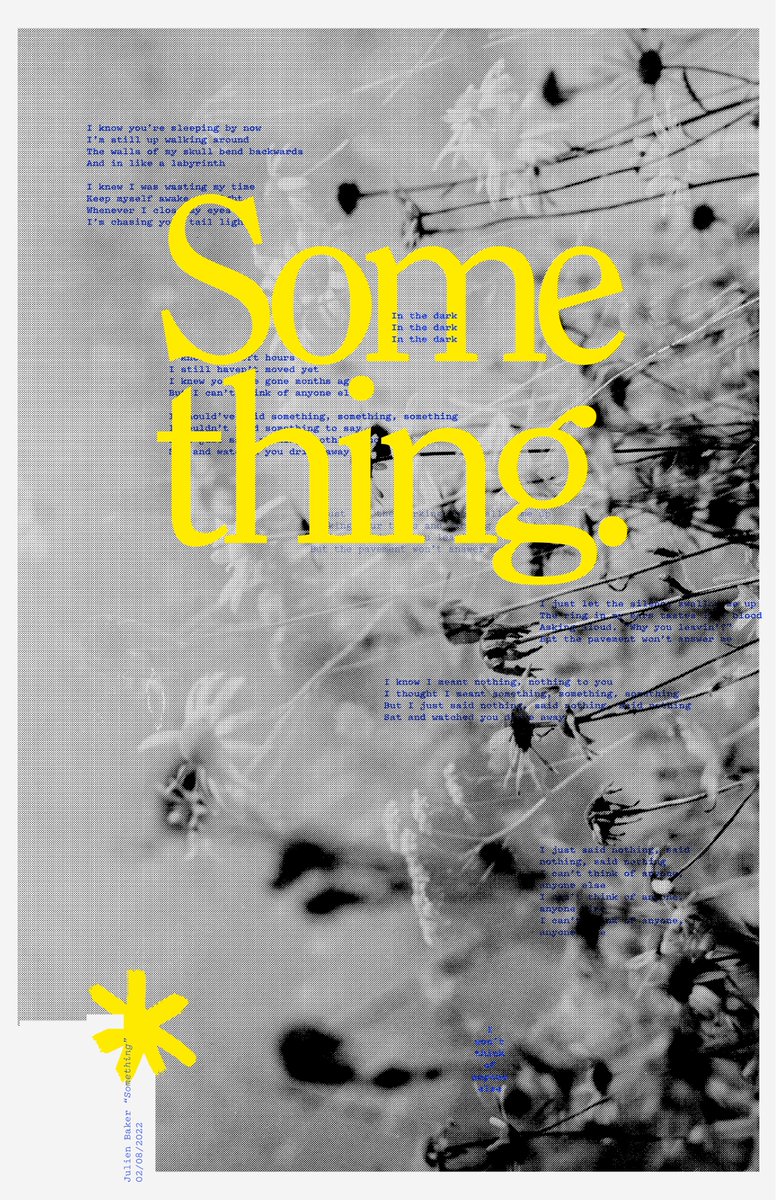 josh_jroberts's tweet image. Julien Baker, Something * Poster