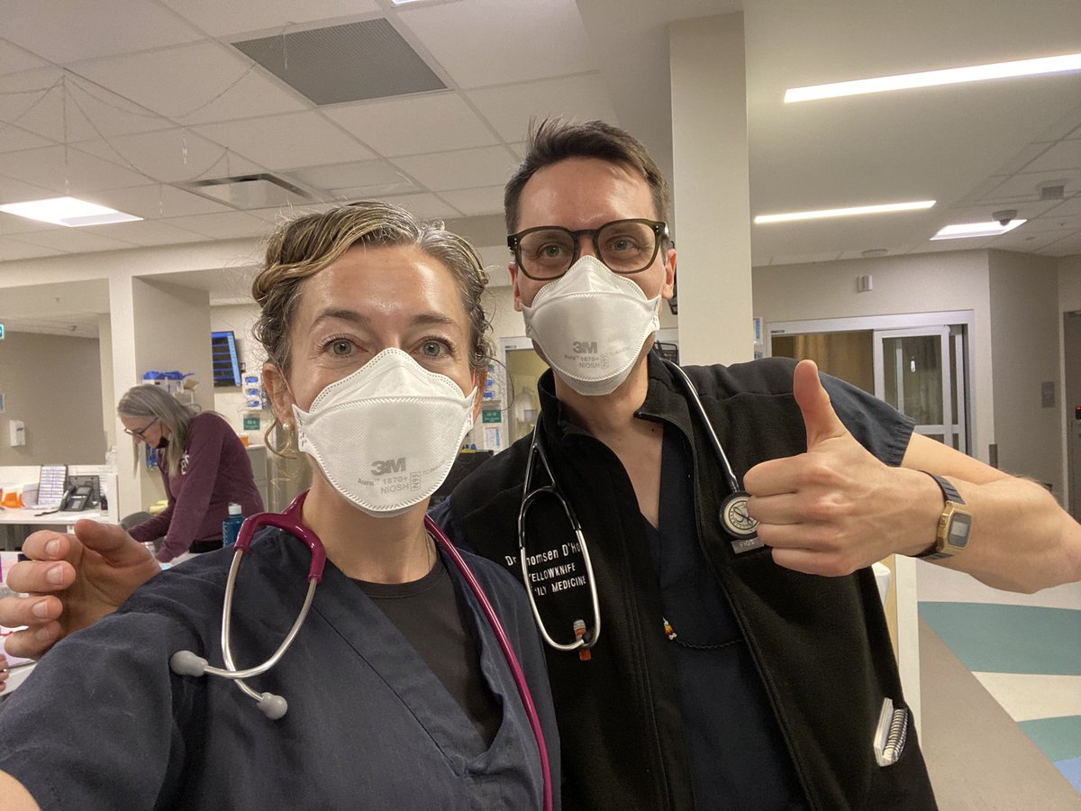 courtghoward's tweet photo. A real bright spot in a strained #Emergency summer: sharing an #ER with home-grown Métis doc @tdhont in his first shift as an attending after having worked with him in his 1st shift as a 4th yr Med student.
I’d say I didn’t coo &amp; get a bit teary but… #Proud #LifeInMedicine 😊☀️ https://t.co/Fyj2pHTMDJ
