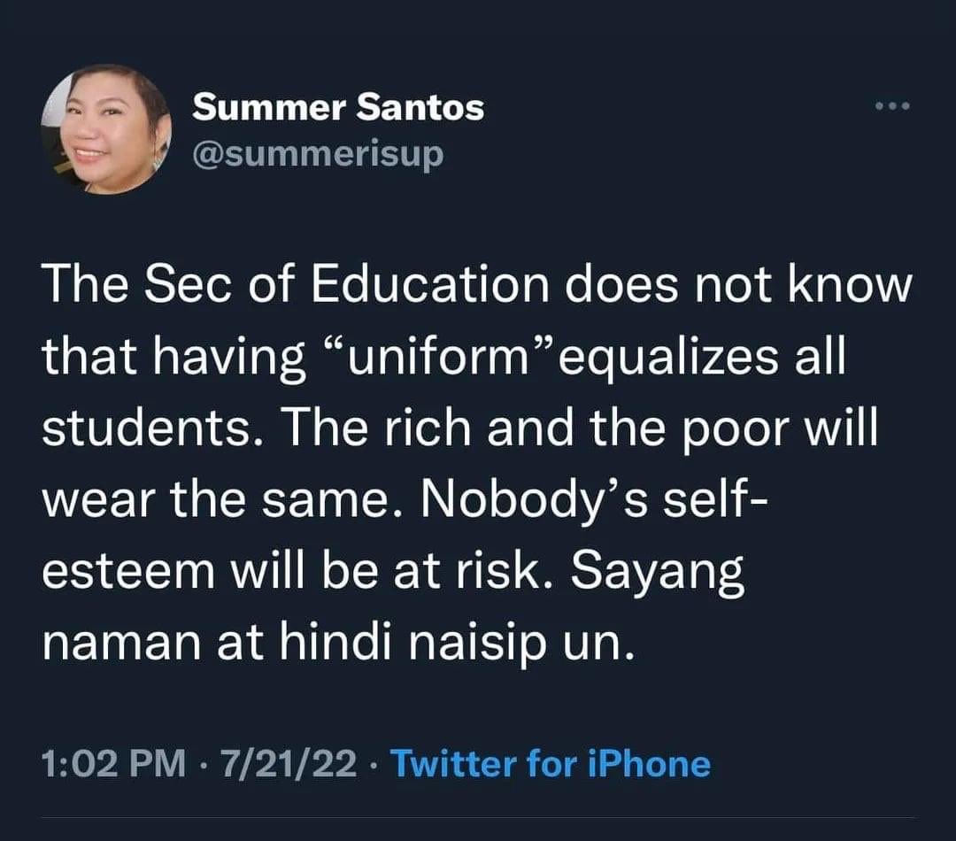 LakasNgTimog's tweet photo. Ang totoong problema na masa pambili ng pagkain, bayad sa tubig at kuryente, at upa sa bahay. Yang self-esteem na yan, makakapaghintay yan. Yung bayarin hindi. Halatang hindi ninyo alam ang totoong pulso ng nasa laylayan. https://t.co/333f4FSw5e