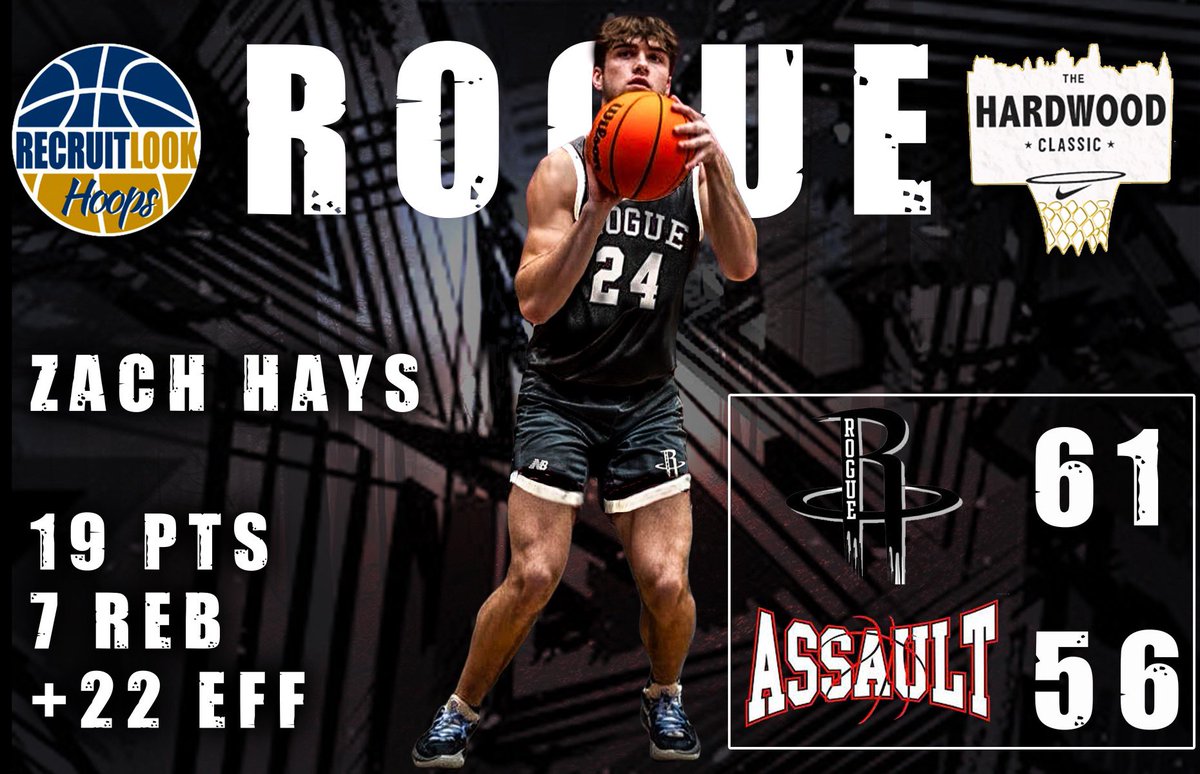 @Zach_Hays24 was in BEASTMODE today for Rogue in the @RL_Hoops @HardwoodEvents Sunflower Showcase in Kansas City, MO. Zach has been very productive for us this summer. Kid can play!!