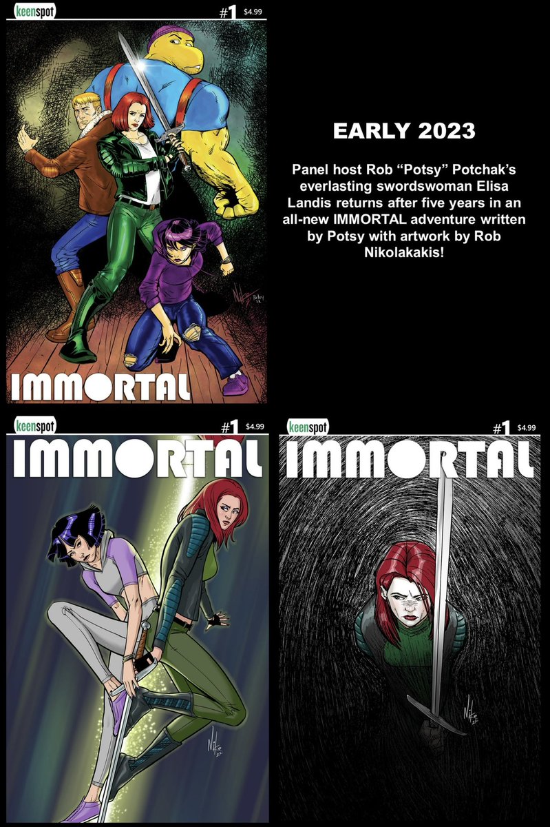 keenspot's tweet photo. BREAKING NEWS FROM #SDCC: @Potchakโs IMMORTAL returns in 2023! https://t.co/8zbxIZVrwr