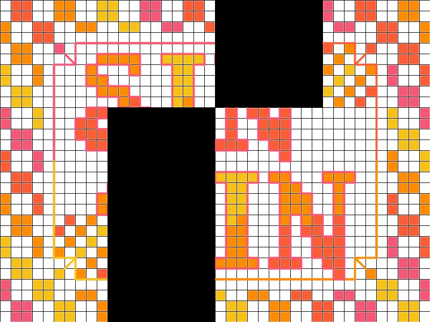 ShitpostSampler's tweet photo. Posting a little late but let's get into day 9 of the stitchalong!

Backstitching: pink (892) for the letters and border.

One week left! https://t.co/NtlfHB6nif