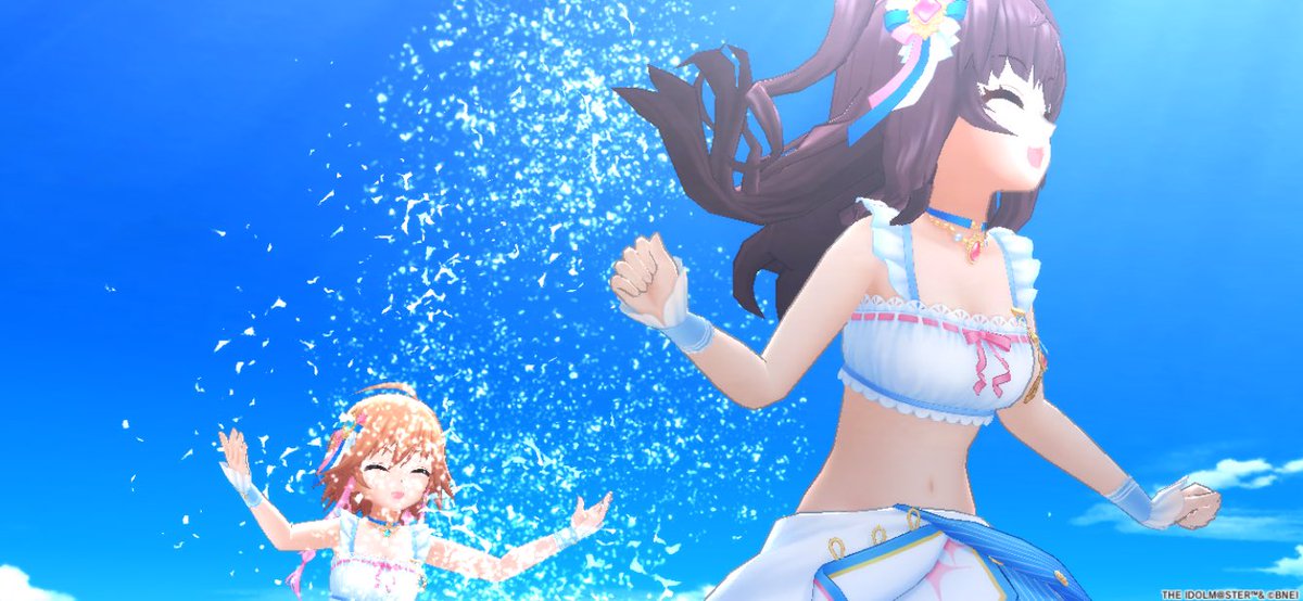 mu_raring's tweet photo. 飛鳥「お、おい！志希ｯ……！」
志希「塩化ナトリウムの匂いが私たちを呼んでる！！」

志希「えーい！(ﾉ´∇`)ﾉ*:･ﾟ✧」
飛鳥「わっぷ！？」

飛鳥「やったな、このー！！」
志希「にゃはははーー！」

 #Dimension3  #バベル  #D3  #二宮飛鳥    #一ノ瀬志希  #サマーサイダー https://t.co/LWB5CxX6wC