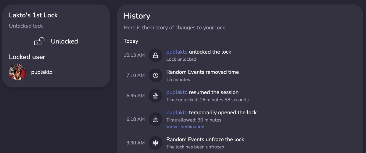 Congrats to <a href="/pupbarp/">BARchive</a> on completing his first 3-night chastity session, keyheld by me >:3!