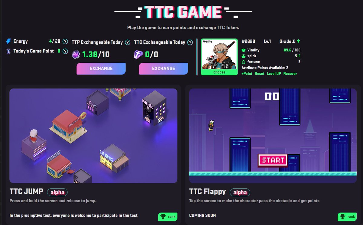 How to join the demo
1. Acquire testnet ETH
rinkebyfaucet.com
faucets.chain.link
2. Buy TTC on the opensea testnet
testnets.opensea.io/collection/tim…
3. Access the demo site
demo.timetravelerclub.com/game
enjoy the game

#P2E #NFT #PFP #TTC #BYBIT_NFT