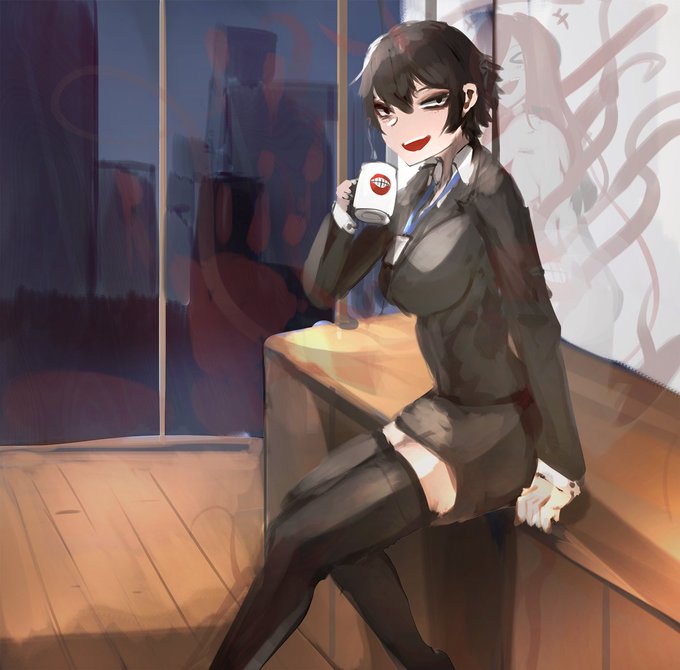 OL : なんだ君、見ちゃいけないものでも見た顔して?
OL : What's the problem ? You look like seeing something you shouldn't see 