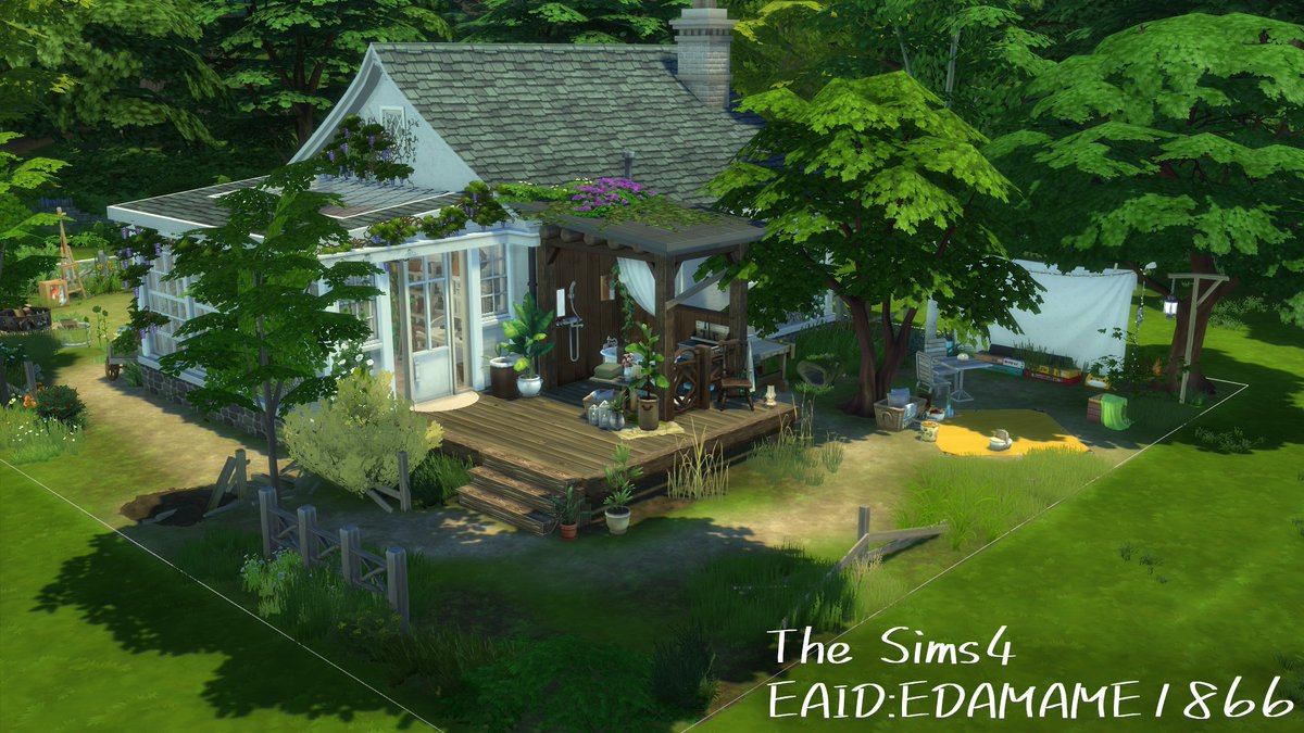 sims4tsukushi's tweet image. 『Small White Cottage』
→EAID:EDAMAME1866
ギャラリーに共有しました！
今回の建築では我ながら少し成長を感じました😃
#ShowUsYourBuilds  #TheSims4 #シムズ4