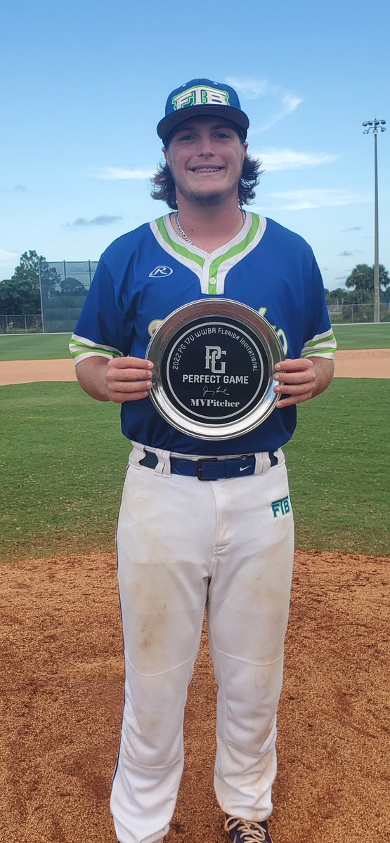 Great way to end the summer: MVPitcher and a new pr at 90 mph ⛽️. Now it’s time to hit the weight room hard and get ready for the spring!💪🏻 <a href="/Coach_Pollock/">Elton Pollock</a> <a href="/Vicmart1231/">Victor Martinez</a> <a href="/Ruiz_Rowland/">Rowland R Ruiz Sr</a> <a href="/LennardBaseball/">Lennard High School Baseball</a> <a href="/BillyBullock/">Billy Bullock</a>
