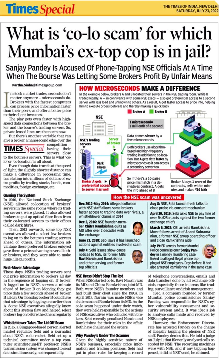 Anisha_Annamala's tweet photo. The NSE Co-Location Scam…
Source: TOI
#nsecolocationscam #NSE #nsescam #nseindia https://t.co/Wcb9qhBSmk
