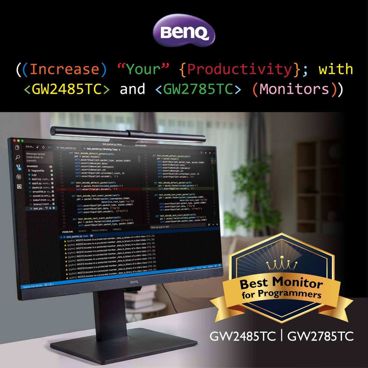 BenQIndia's tweet image. Increase your productivity with BenQ Eye-care Monitors #codingmode #monitorforprogrammers #monitors #bestmonitor #AmazonSpecials